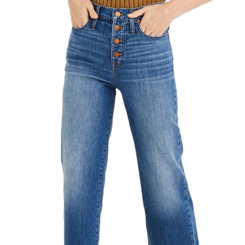 Madewell Slim Wide Leg Cropped Jeans Olympia Wash_3